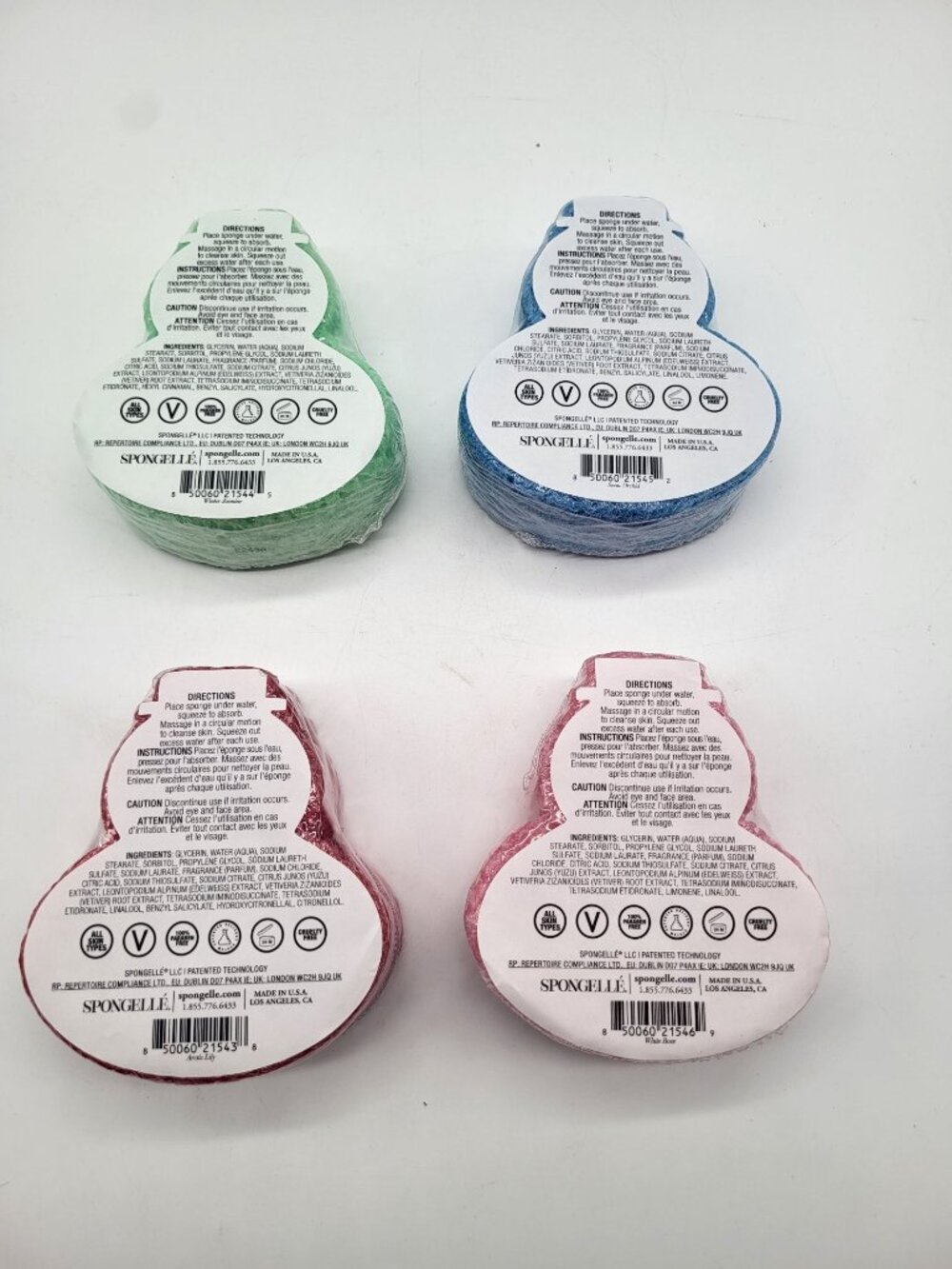 Spongelle Holiday Snowman Assorted Pack of 4 Body Wash Infused Buffers - Picture 2 of 2